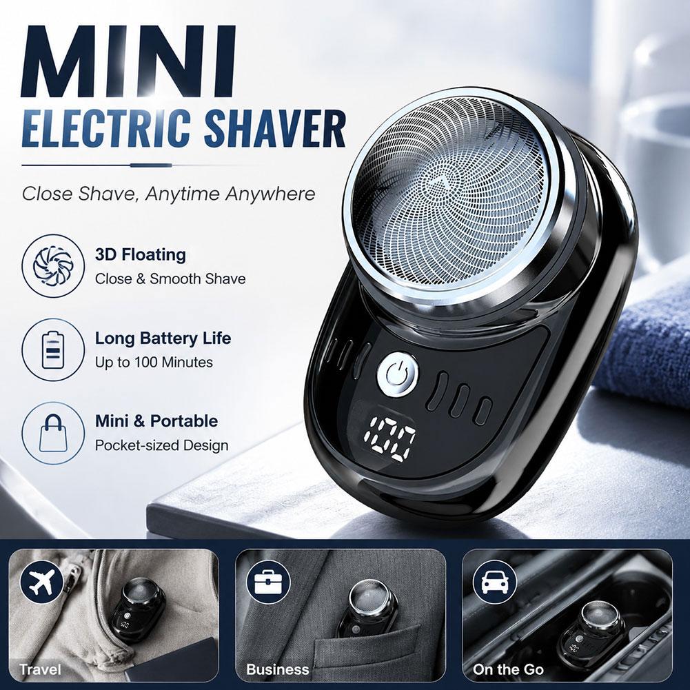 Portable Electric Travel Shaver Rechargeable Cordless Face Trimmer_voghion.com