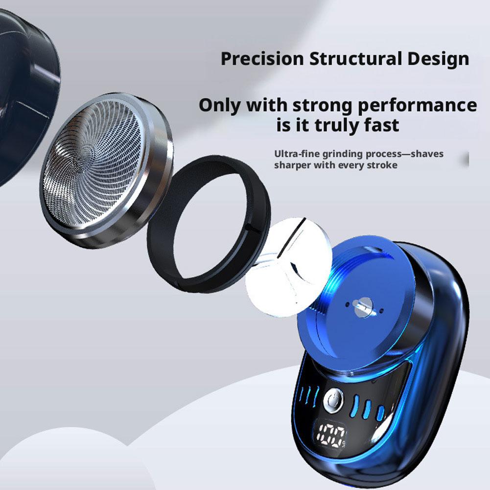 Portable Electric Travel Shaver Rechargeable Cordless Face Trimmer_voghion.com