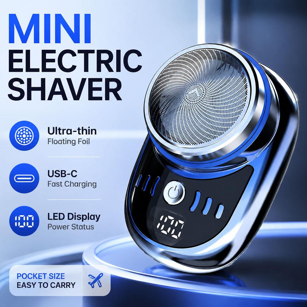 Portable Electric Travel Shaver Rechargeable Cordless Face Trimmer_voghion.com