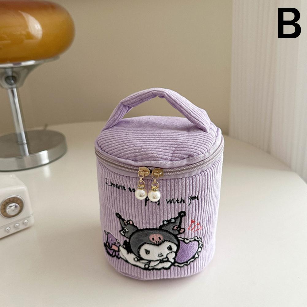 Bolsa de cubo portátil de dibujos animados de estilo japonés, linda bolsa de cosméticos de gran capacidad para niñas, bolsa de almacenamiento multifuncional para mujeres
