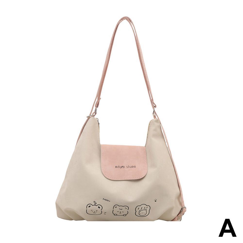 thumbnail image 1 of Bolso de hombro multifuncional con bordado bonito y moderno, bolso de mano sencillo con textura para mujer, 1 of 7