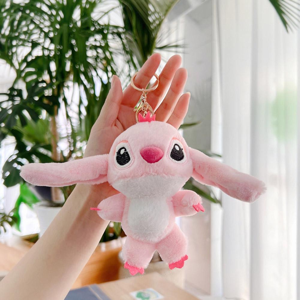 Llavero de peluche con forma de muñeco de peluche con puntada cruzada, regalo de cumpleaños, muñeco bonito