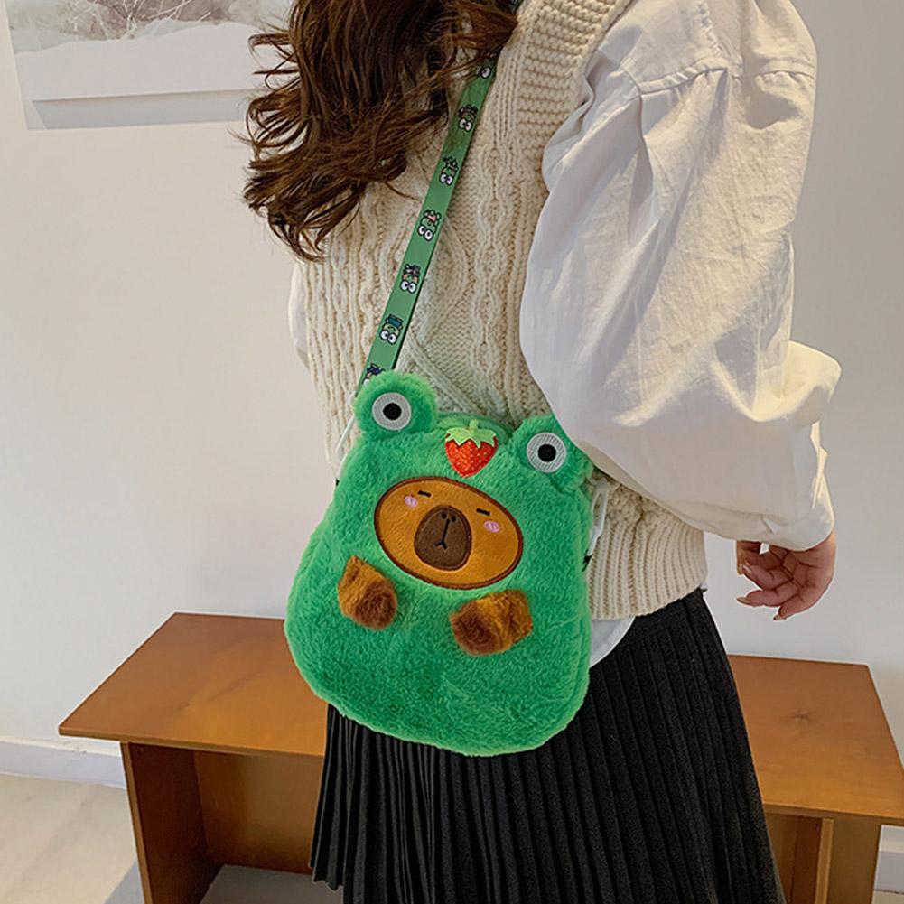 thumbnail image 1 of Kasaya Capybara - Bolso de peluche con diseño de carpincho y fresa transfronteriza para teléfono móvil, 1 of 2