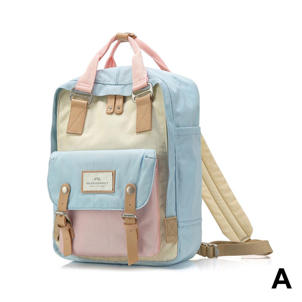 thumbnail image 1 of Mochila Donut para mujer, color macarrón, para hombre y mujer, ideal para estudiantes, mochila escolar, bolsa de viaje deportiva., 1 of 2
