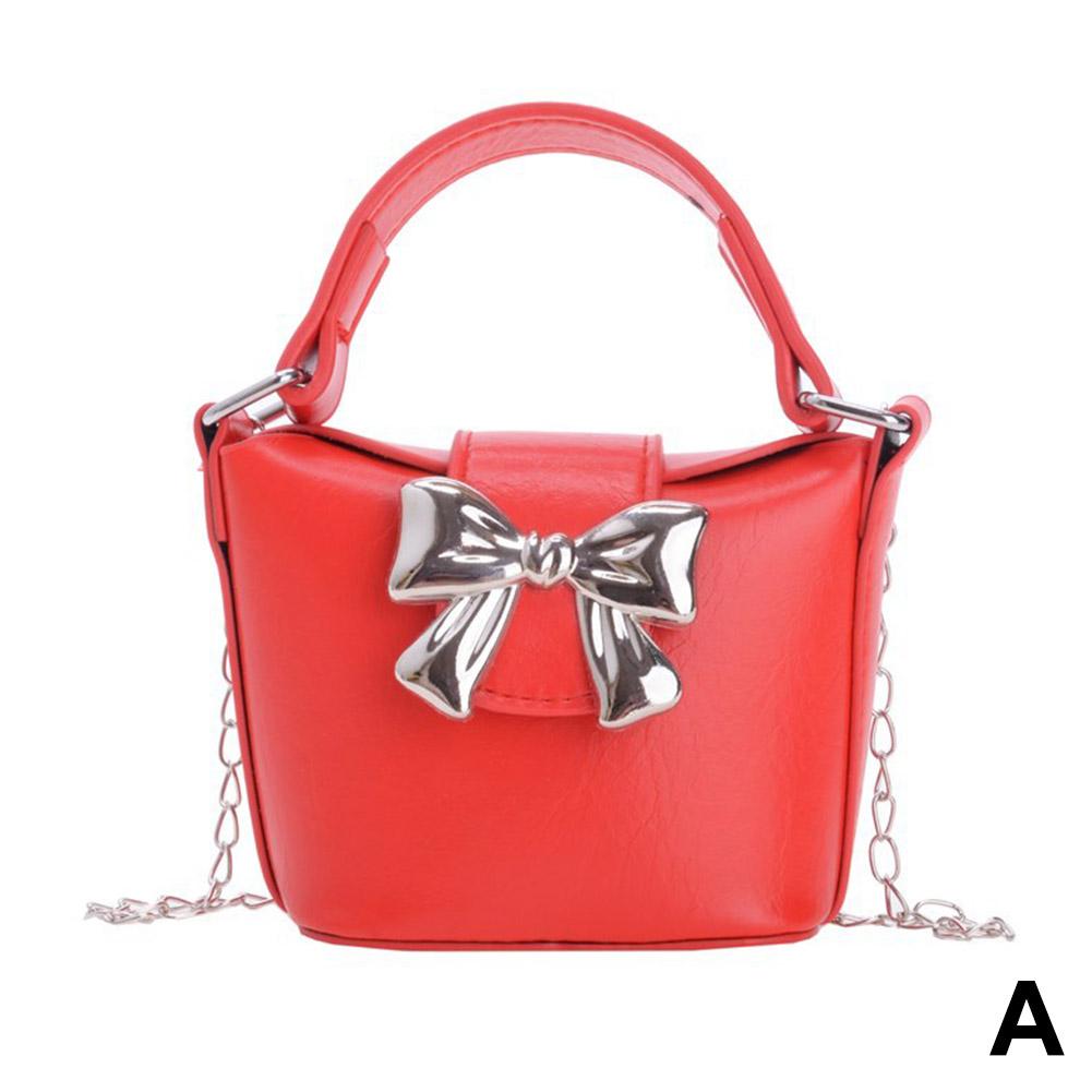 Bolso infantil de estilo coreano con lazo para niña, bandolera de un solo hombro, minibolso cruzado de moda, monedero