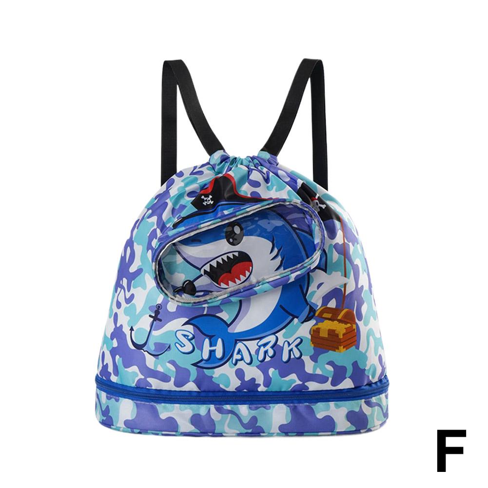 thumbnail image 1 of Bolsa de natación para niños, impermeable, con separación de humedad y sequedad, mochila con cordón para gafas de natación de playa para niños y niñas., 1 of 2