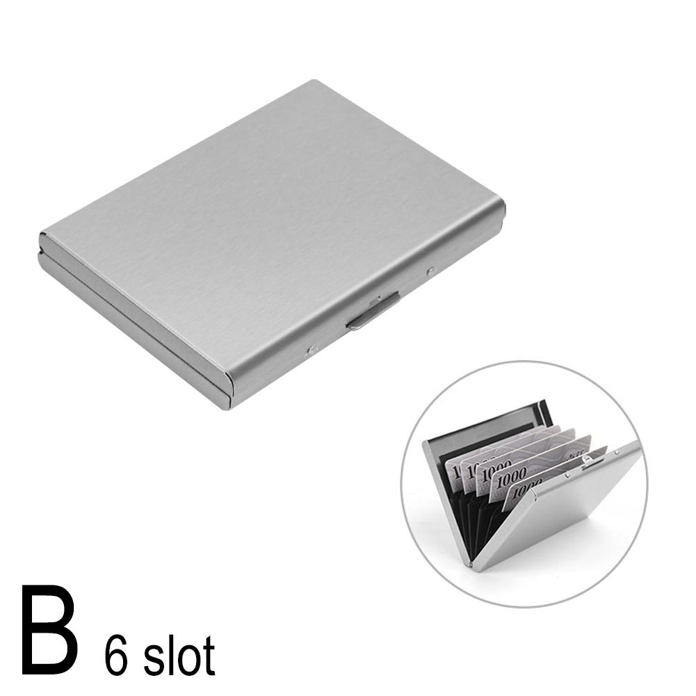 Tarjetero de acero inoxidable de fábrica autogestionado, tarjetero para tarjetas de crédito, tarjetero para tarjetas bancarias, caja metálica para 6, 8 y 10 tarjetas.
