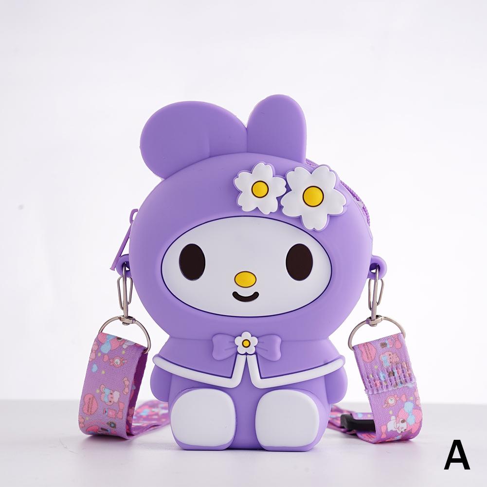 thumbnail image 1 of Bolso pequeño de dibujos animados para niños, bandolera de silicona de princesa, bonito bolso de hombro de conejo, monedero para niña, bolso de moda, 1 of 2