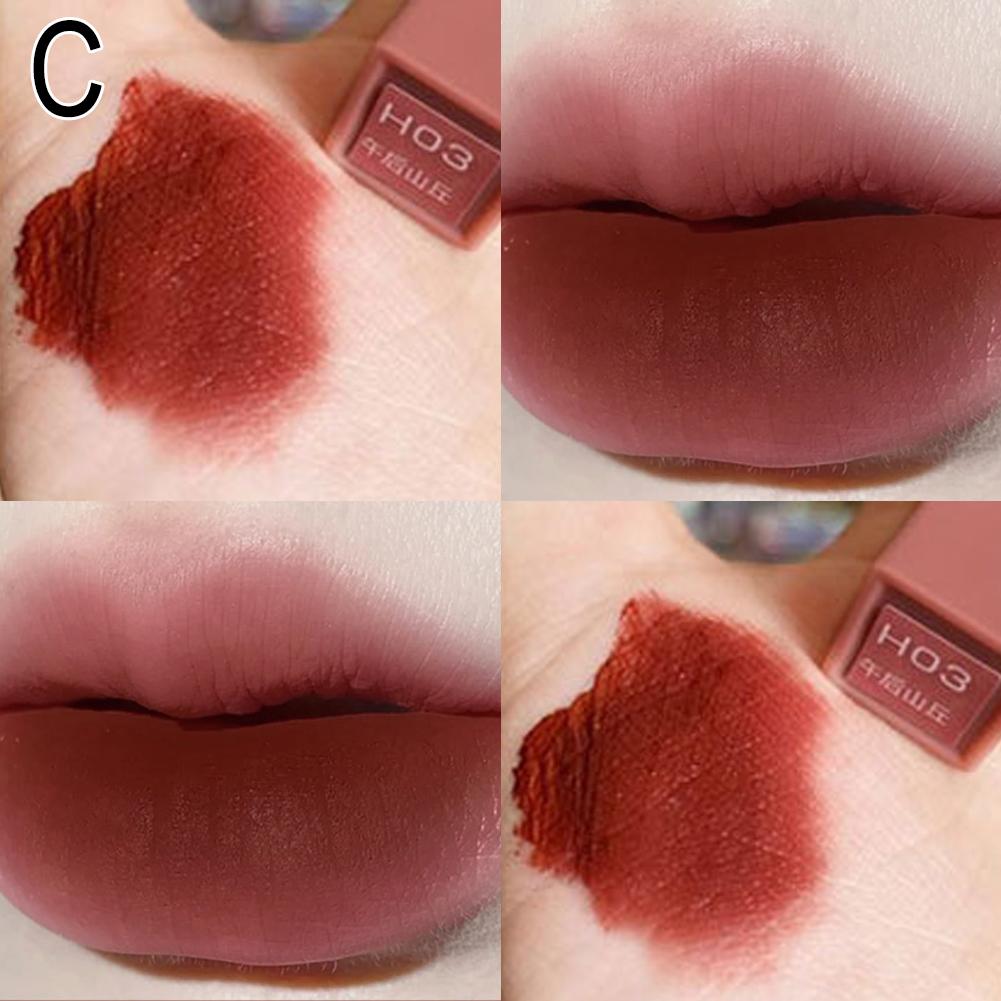 thumbnail image 1 of Herorange~ Lápiz labial de color diario, crema de barro labial, brillo de labios mate aterciopelado, pasta de frijoles de té con leche, lápiz labial asequible para estudiantes, 1 of 2