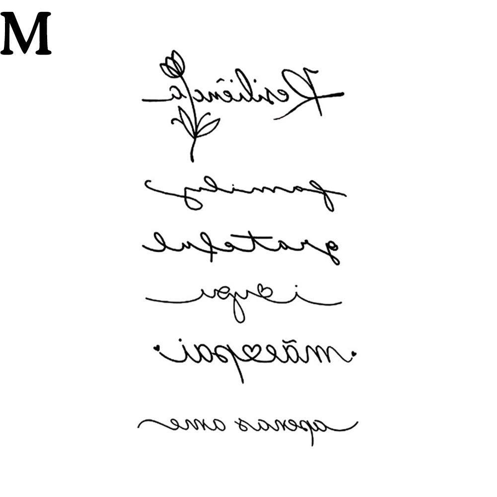 thumbnail image 1 of Nuevas pegatinas de tatuaje pequeñas y frescas con imágenes pequeñas, letras en inglés, flores y pegatinas de tatuaje impermeables., 1 of 7