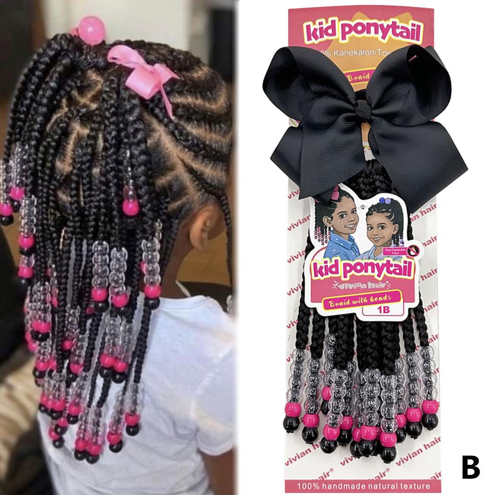 thumbnail image 1 of Nueva gran oferta de coletas africanas con cuentas y rastas para niños, accesorios para el cabello, peluca, tocado y coleta., 1 of 7