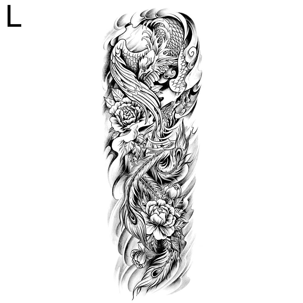 thumbnail image 1 of Pegatinas de tatuaje de brazo completo Corona León Pegatinas de tatuaje impermeables, 1 of 7