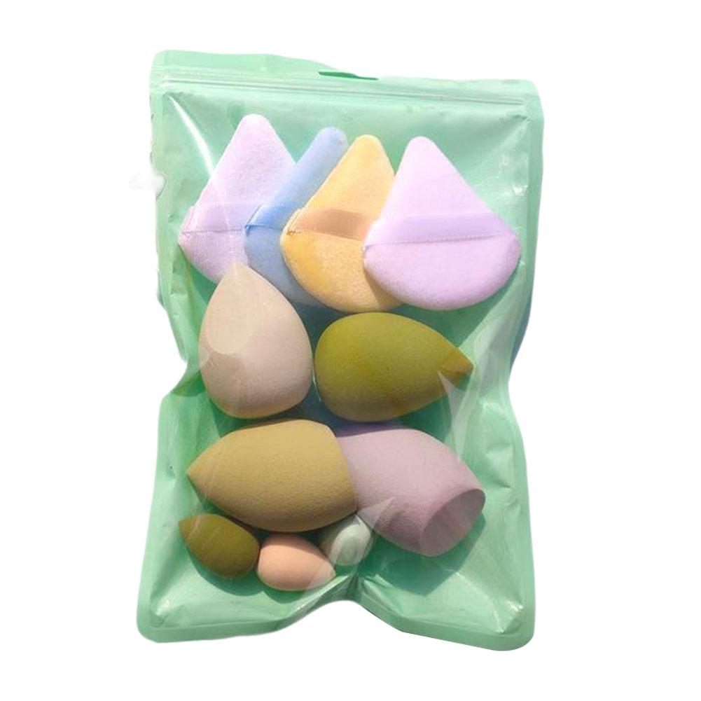 thumbnail image 1 of Juego de 11 borlas de polvo color macarrón, huevo de belleza, borla para el pulgar, borla de algodón, mini borla, 1 of 2