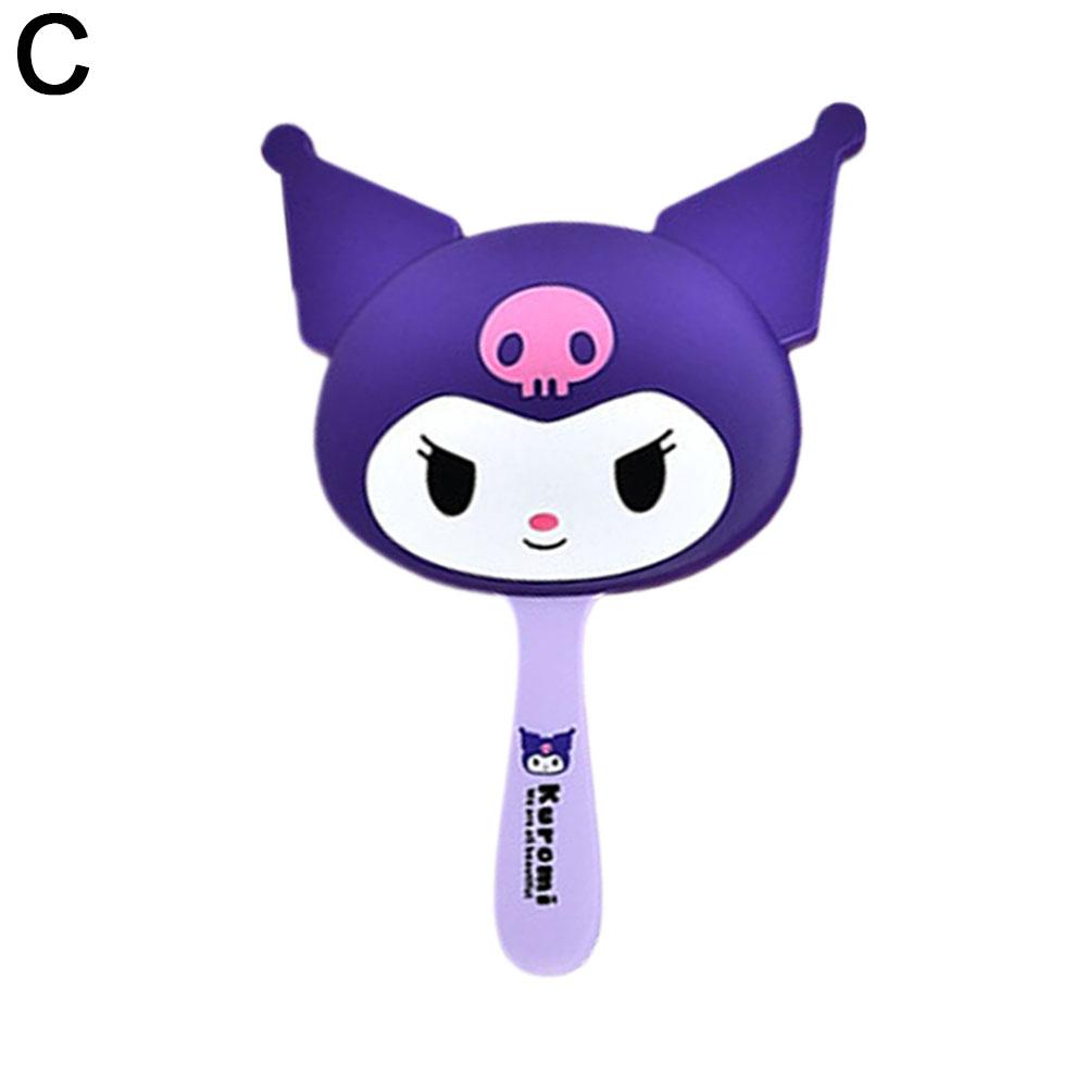 thumbnail image 1 of Peine de mano extraíble Sanrio, lindo peine con espejo integrado Kuromi, espejo de belleza portátil para dormitorio de estudiantes femeninas, 1 of 7