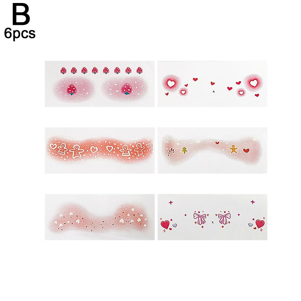 thumbnail image 1 of Pegatinas de maquillaje navideñas, pegatinas pequeñas para maquillaje facial para niños, pegatinas de maquillaje a prueba de agua, árbol de Navidad, lindas niñas, 1 of 2