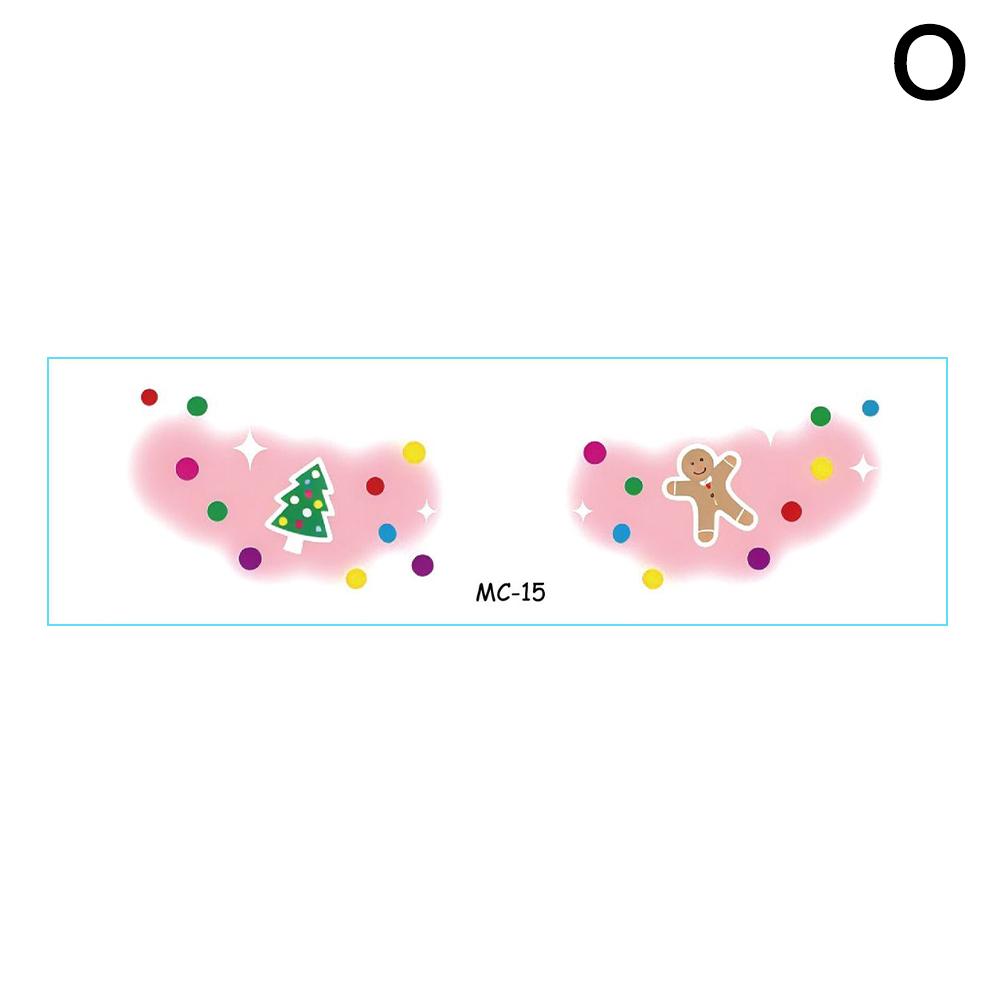 Pegatinas faciales de maquillaje navideño, lindas pegatinas de rubor para decoración de fiesta, divertidas y creativas para tatuajes, 1 unidad