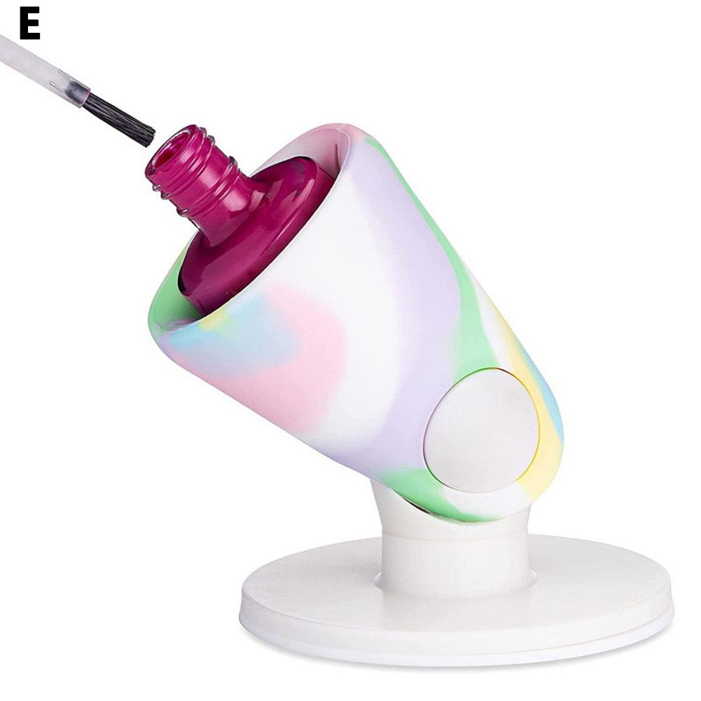 Portaesmalte de uñas portátil, portaesmalte de silicona, portaesmalte de uñas en forma de anillo, 1 unidad