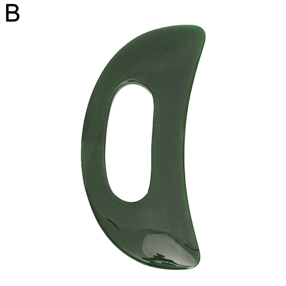 Herramienta de masaje corporal de resina Gua Sha con mango grande para espalda, cuello, rostro y piernas.