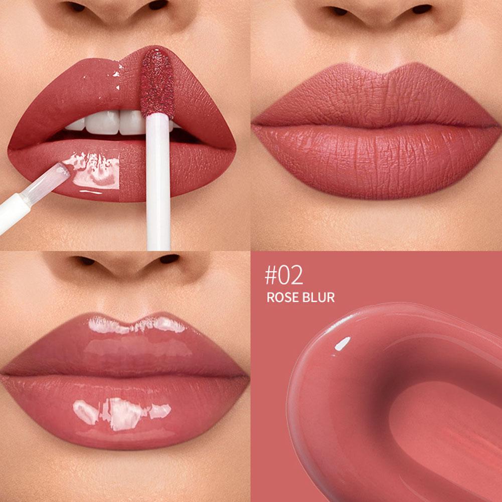 Brillo labial de doble punta, resistente al desvanecimiento, brillo labial mate natural, lápiz labial, maquillaje de belleza 1.5 g x 1.5 g