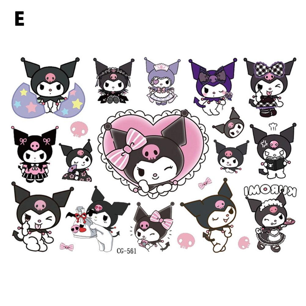 thumbnail image 1 of Pegatina de tatuaje de Hello Kitty de My Melody, pegatina de transferencia de agua para tatuajes, 1 of 2