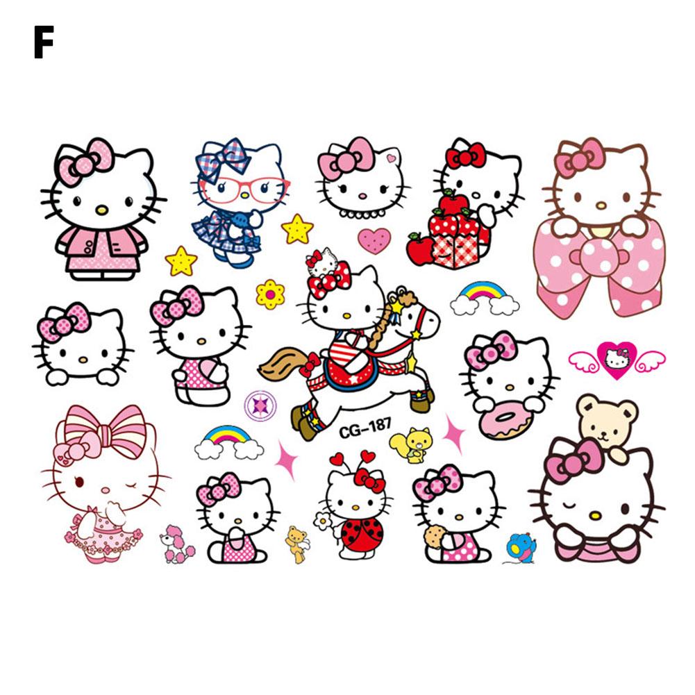 Pegatina de tatuaje de Hello Kitty de My Melody, pegatina de transferencia de agua para tatuajes