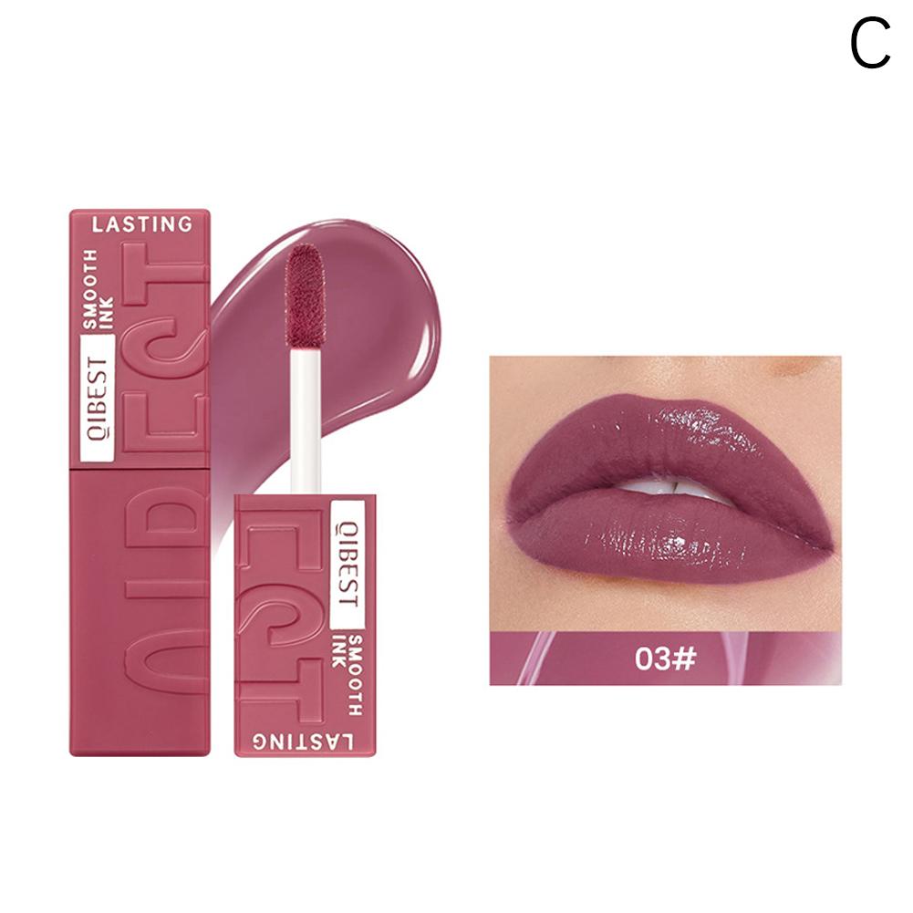 Brillo labial líquido Qibest Water Mirror, no se pega, hidratante y duradero, maquillaje de belleza.