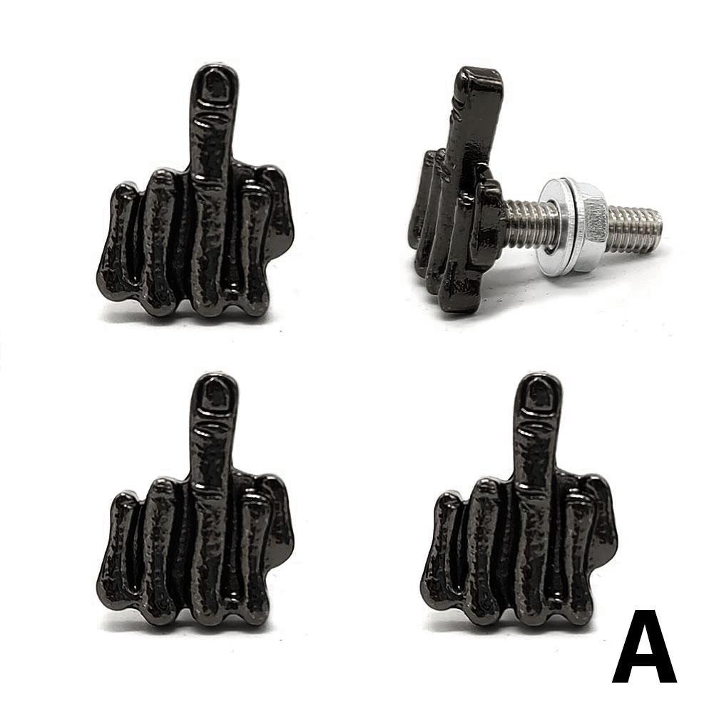 Tornillo de dedo universal para placa de matrícula de motocicleta, sello fijo, cubierta decorativa para placa de matrícula, tornillo de dedo, sello fijo