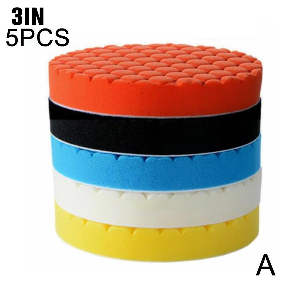 thumbnail image 1 of Disco de esponja para encerar y pulir automóviles, con patrón hexagonal y hendidura de diamante, juego de discos de restauración de 345 pulgadas, 1 of 2