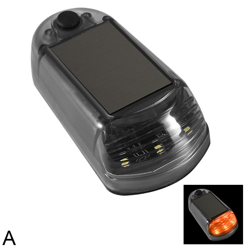 Luz LED solar tipo botón para techo de coche, luz de advertencia para techo de camioneta