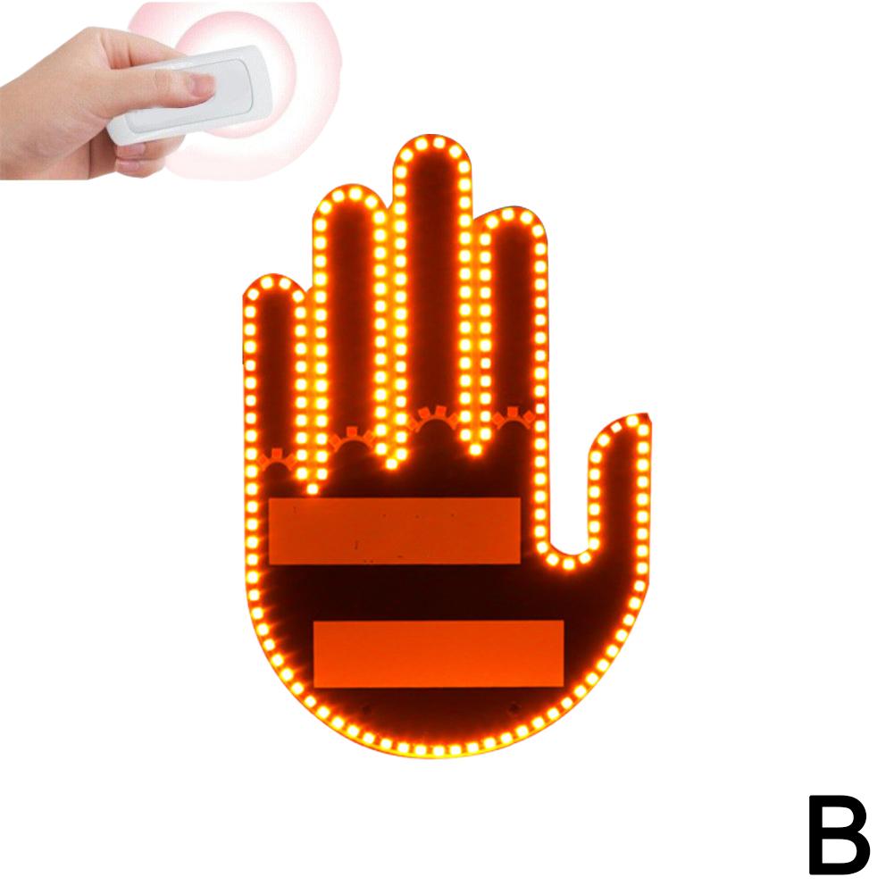 thumbnail image 1 of Luz LED de expresión divertida para coche transfronterizo, luz de cara sonriente, luz de advertencia multifunción para ventana trasera, luz de palma, luz de gesto, 1 of 7