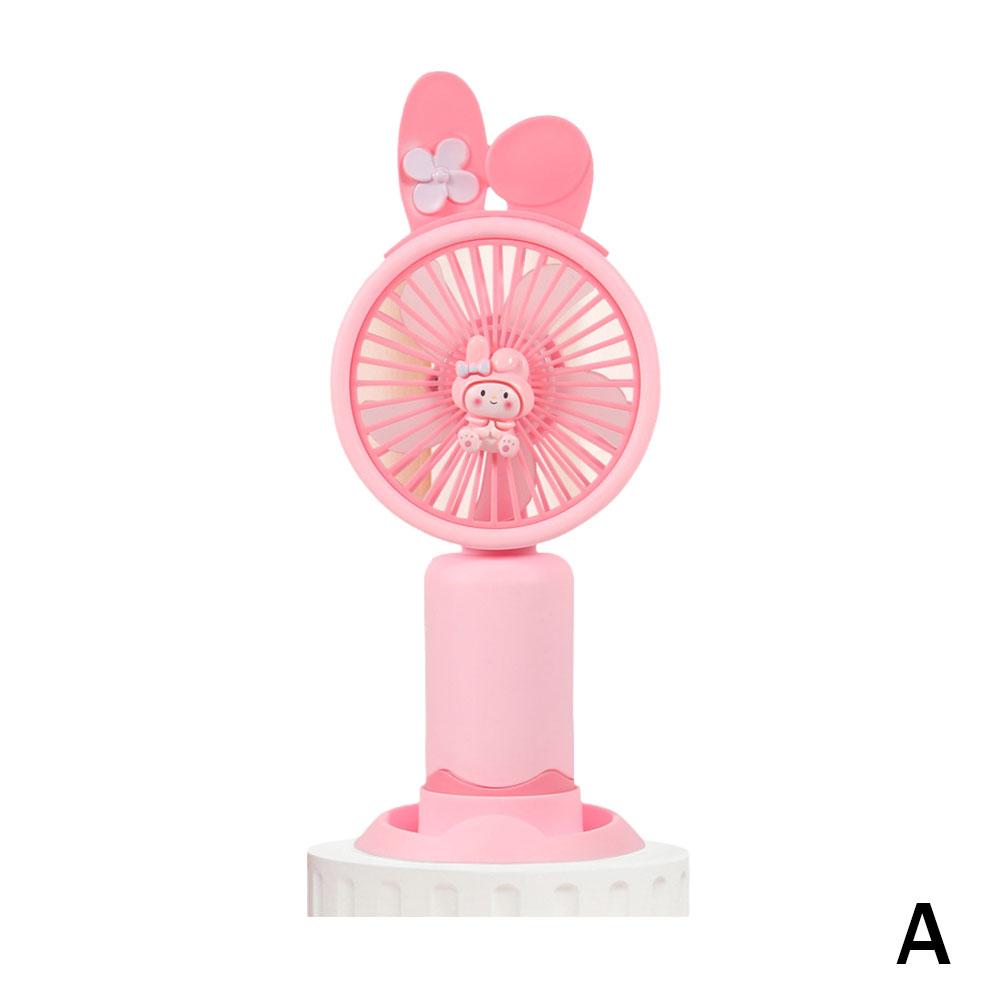 Nuevo ventilador pequeño de mano para estudiantes, para exteriores, con carga USB, portátil, mini ventilador de escritorio con dibujos animados, regalo