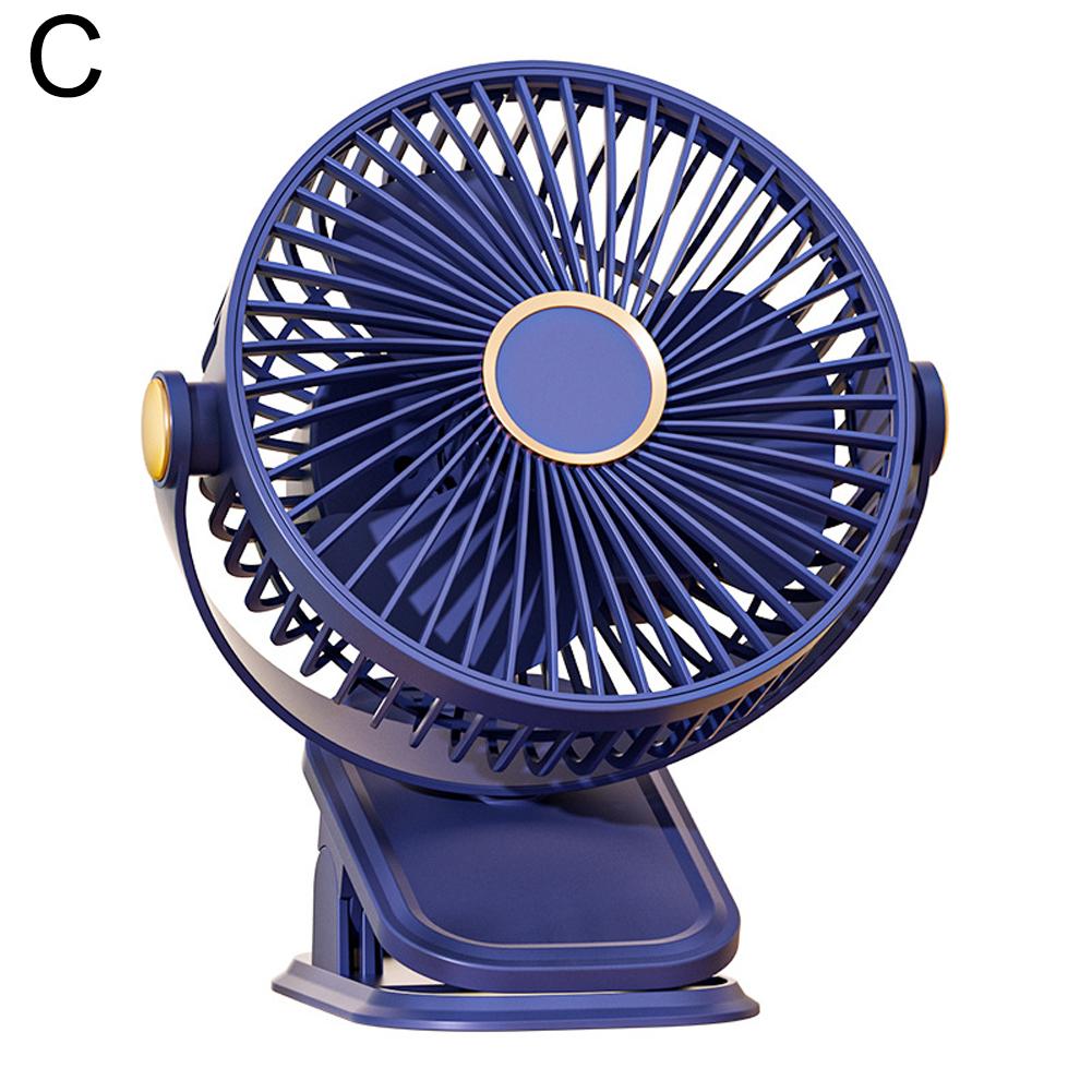 thumbnail image 1 of Ventilador pequeño con clip para dormitorio de estudiantes, recargable por USB, miniventilador portátil de mano ultrasilencioso, 1 of 2