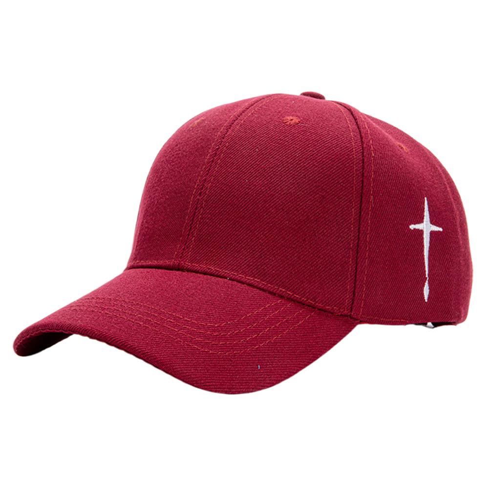 thumbnail image 1 of Gorra de béisbol para hombre y mujer, de poliéster y algodón, con bordado de cruz, informal, combinable, para las cuatro estaciones., 1 of 2