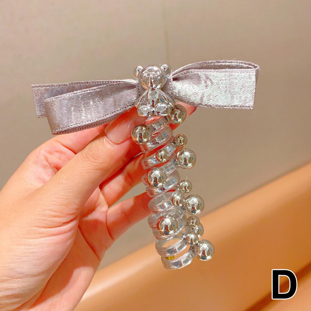 thumbnail image 1 of Anillo para el cabello con rizos de arcoíris para niñas, con alambre telefónico, trenza de burbujas, cuerda para el cabello, banda de goma para la cabeza, accesorios para el cabello femeninos., 1 of 2