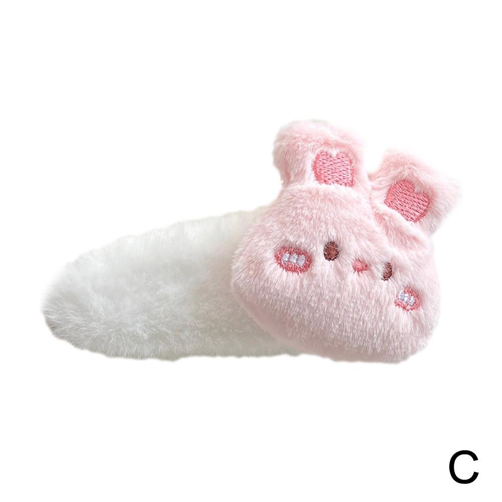 thumbnail image 1 of Horquilla de lana de cordero con forma de oso, pinza grande de peluche con forma de pico de pato, accesorio para el pelo para niña, pinza para el flequillo lateral, 1 of 2