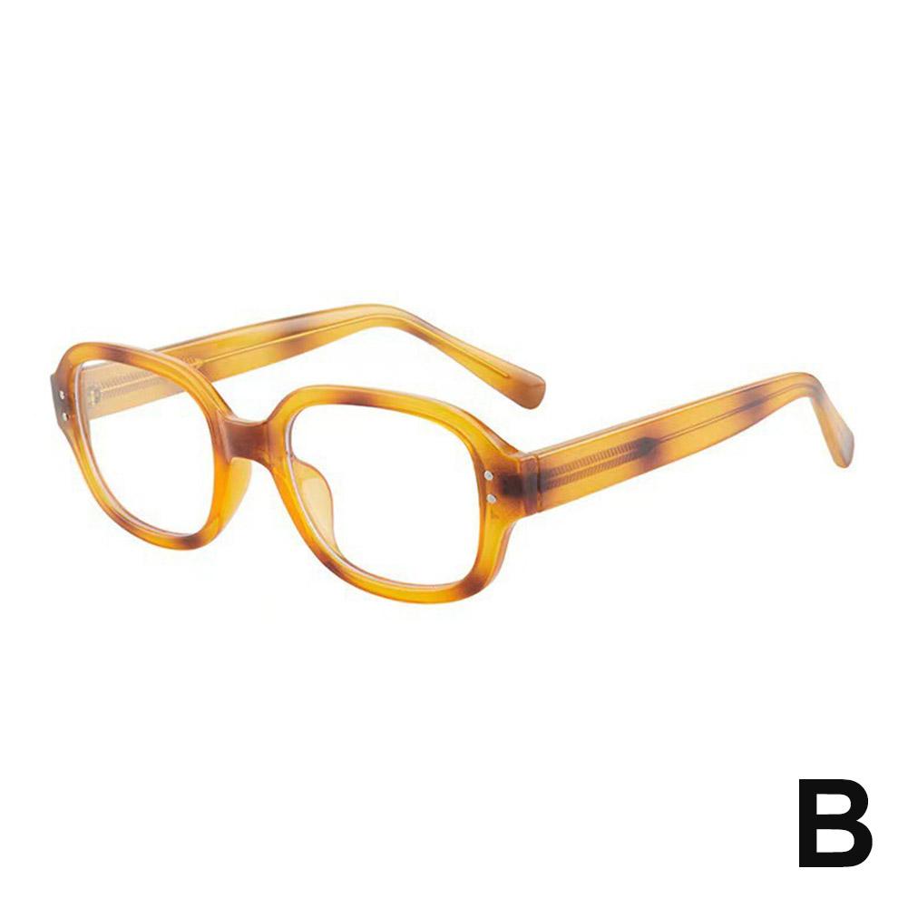 thumbnail image 1 of Gafas de montura cuadrada ovalada estilo retro coreano, estilo Y2K, con estampado de leopardo y montura gruesa roja, decorativas para mujeres y niñas., 1 of 2