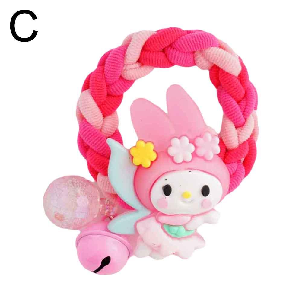 thumbnail image 1 of Diadema con aro trenzado Kulomi de dibujos animados para niña, diadema con bola, coleta alta, banda de goma, accesorios para el cabello, 1 of 2