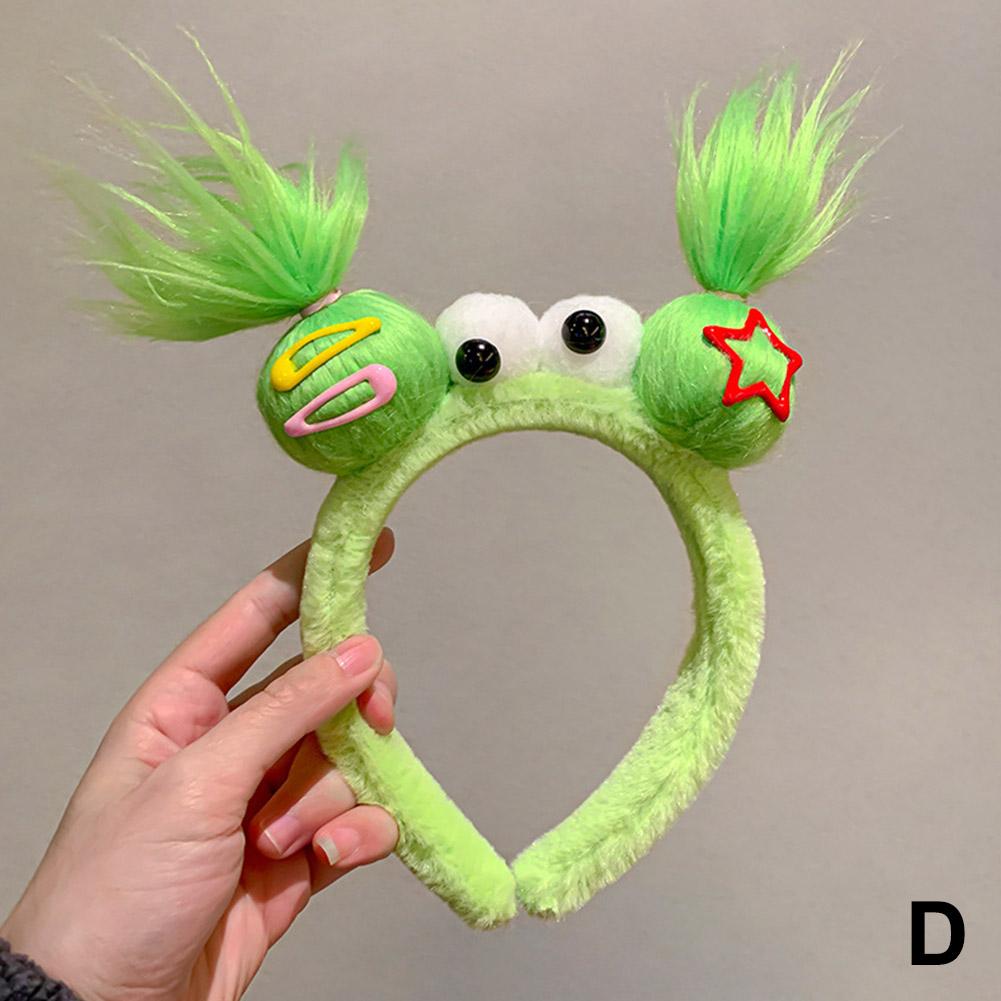 Diadema de pelo frito estilo celebridad de Internet para niñas, tocado divertido con personalidad, creativo, versátil, para lavarse la cara, cabello aplastado, feo y lindo.