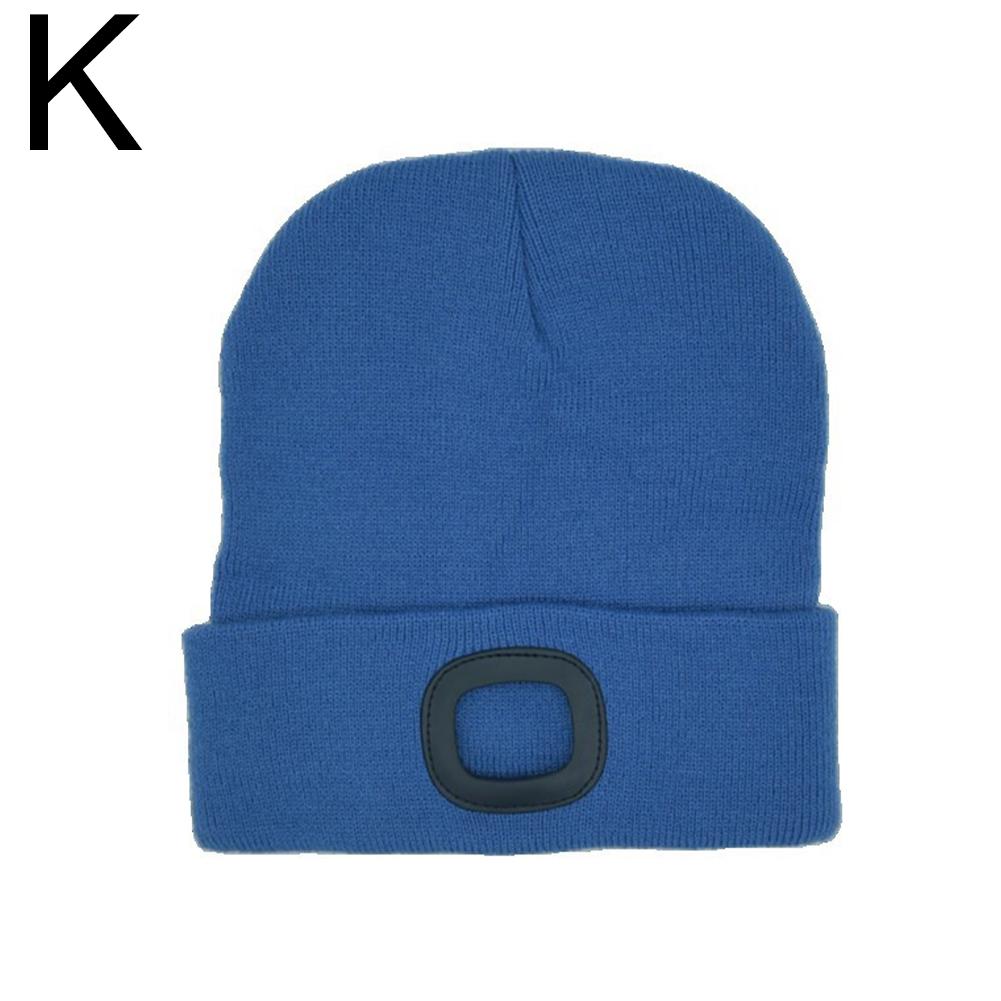 thumbnail image 1 of Gorro de punto con luz LED y carga USB, recargable, luminoso, para correr de noche al aire libre, 1 of 7