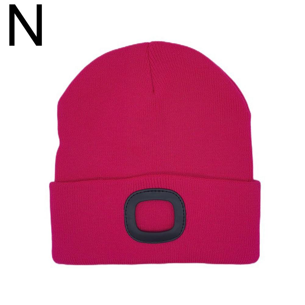 Gorro de punto con luz LED y carga USB, recargable, luminoso, para correr de noche al aire libre