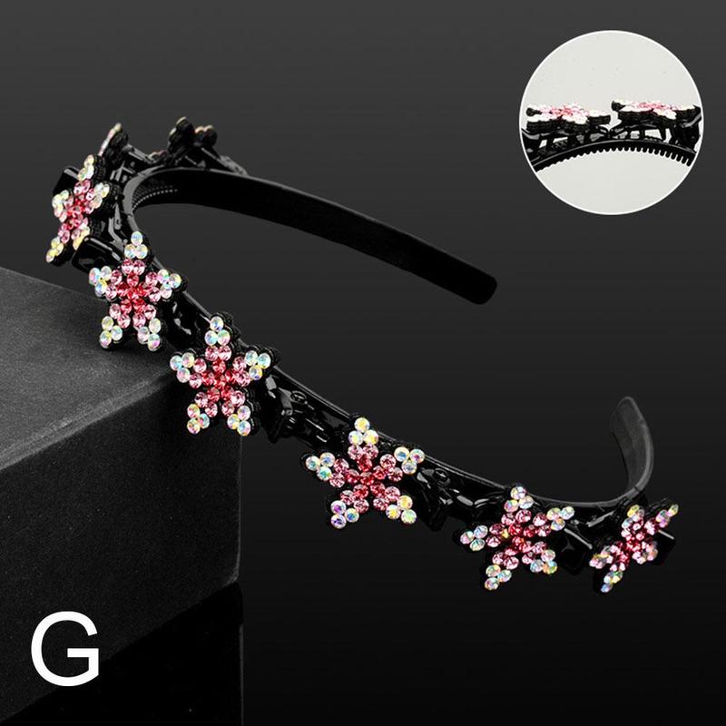 thumbnail image 1 of Diadema con pinza para el cabello, flequillo femenino, horquilla fija, horquilla para cabello trenzado, tocado, 1 of 7