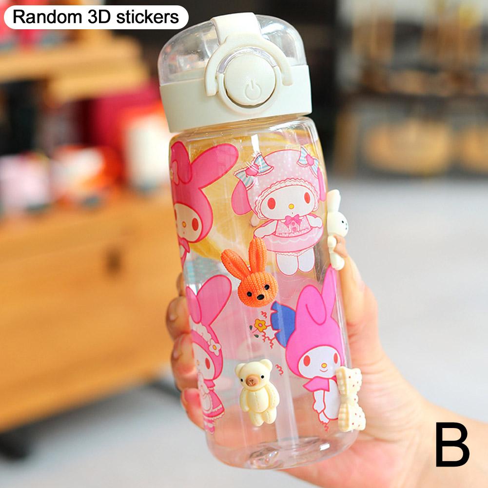 Vaso de agua de alta calidad para mujer, bonito, de gran capacidad, ideal para verano, para estudiantes, sencillo, para exteriores, de plástico portátil.