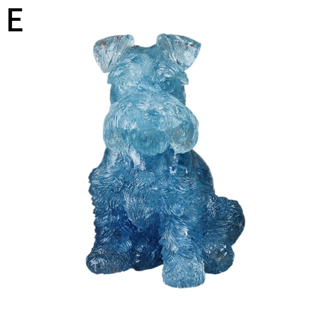 thumbnail image 1 of Adornos de cristal natural con pegamento para goteo, diseño de Schnauzer, cachorro de dóberman, para escritorio, estudio, sala de estar., 1 of 2