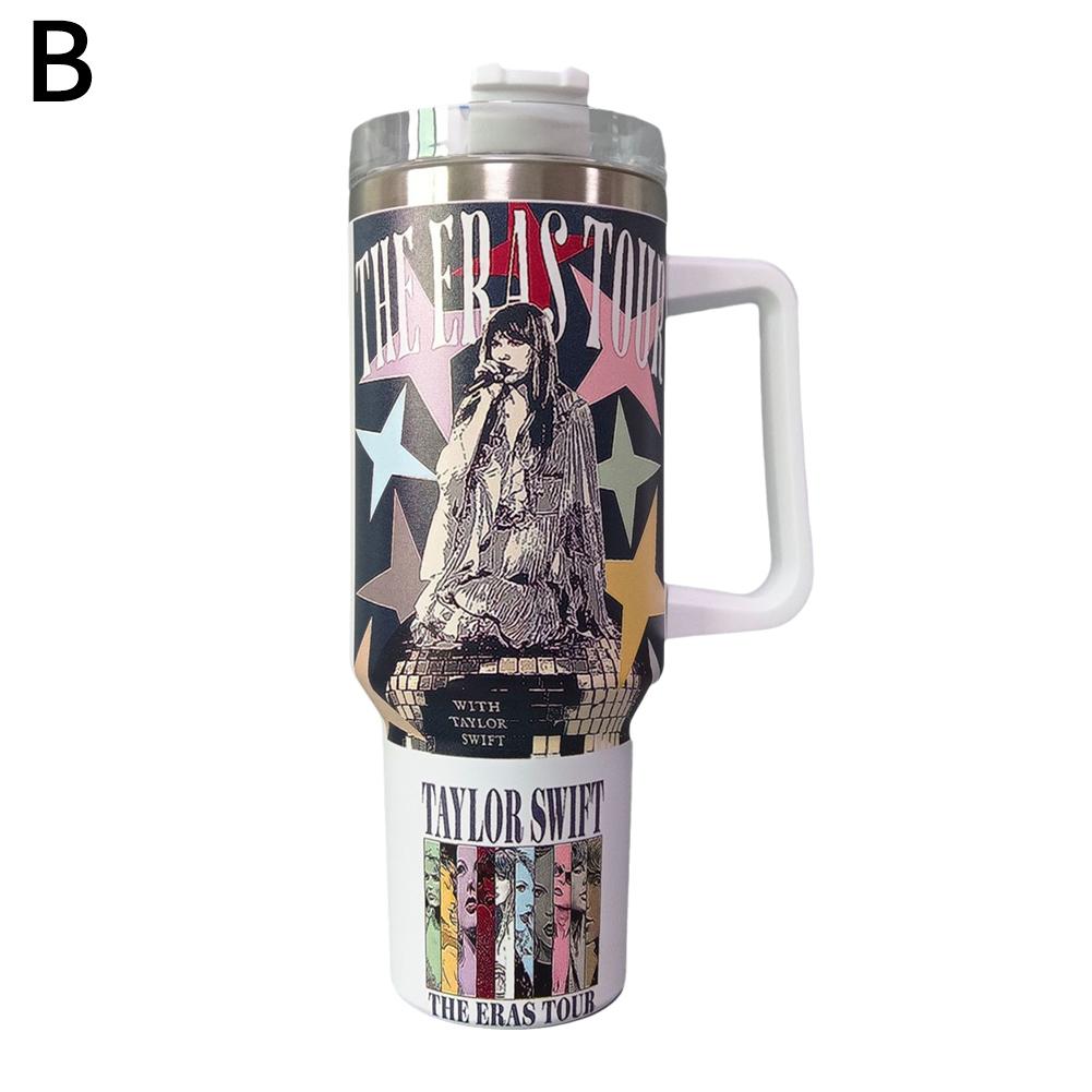 Termo de acero inoxidable Taylor Swift de gran capacidad (40 oz) para coche.