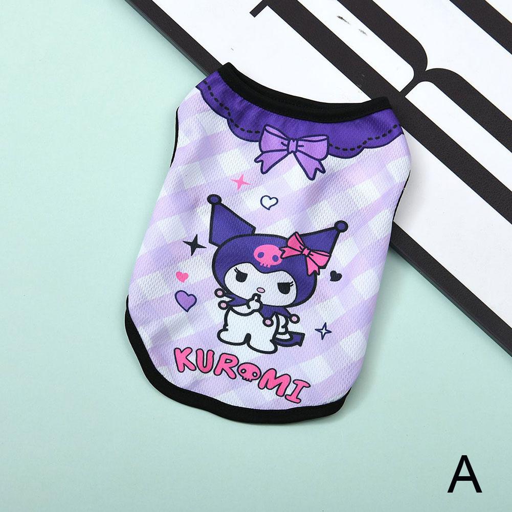 thumbnail image 1 of Chaleco bonito para mascotas, elegante y súper lindo, ropa de verano para gatos y perros, serie Sanrio, ropa transpirable Domino., 1 of 2