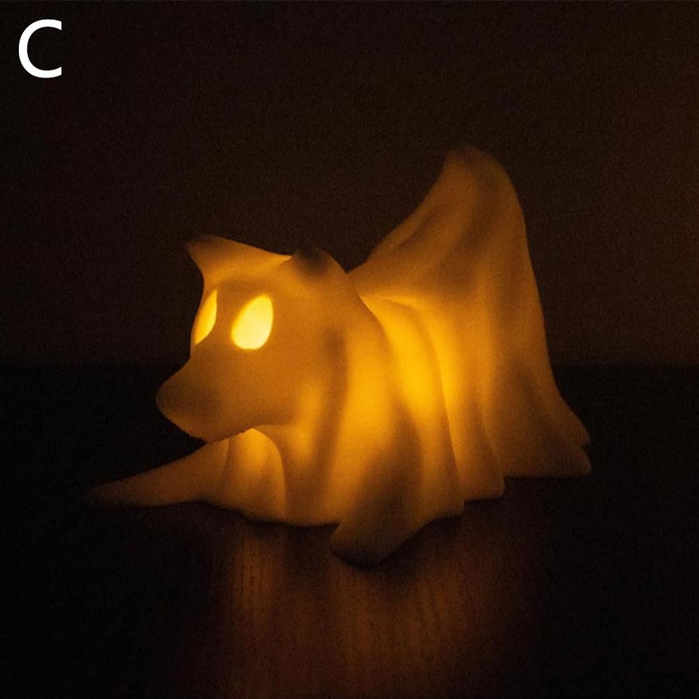thumbnail image 1 of Luz nocturna fantasma de Halloween, decoración del hogar, artesanías creativas de resina, lindo regalo de perro fantasma transfronterizo, 1 of 2