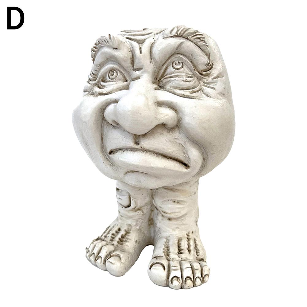 Escultura de cara de muggle divertida Maceta con expresión facial divertida