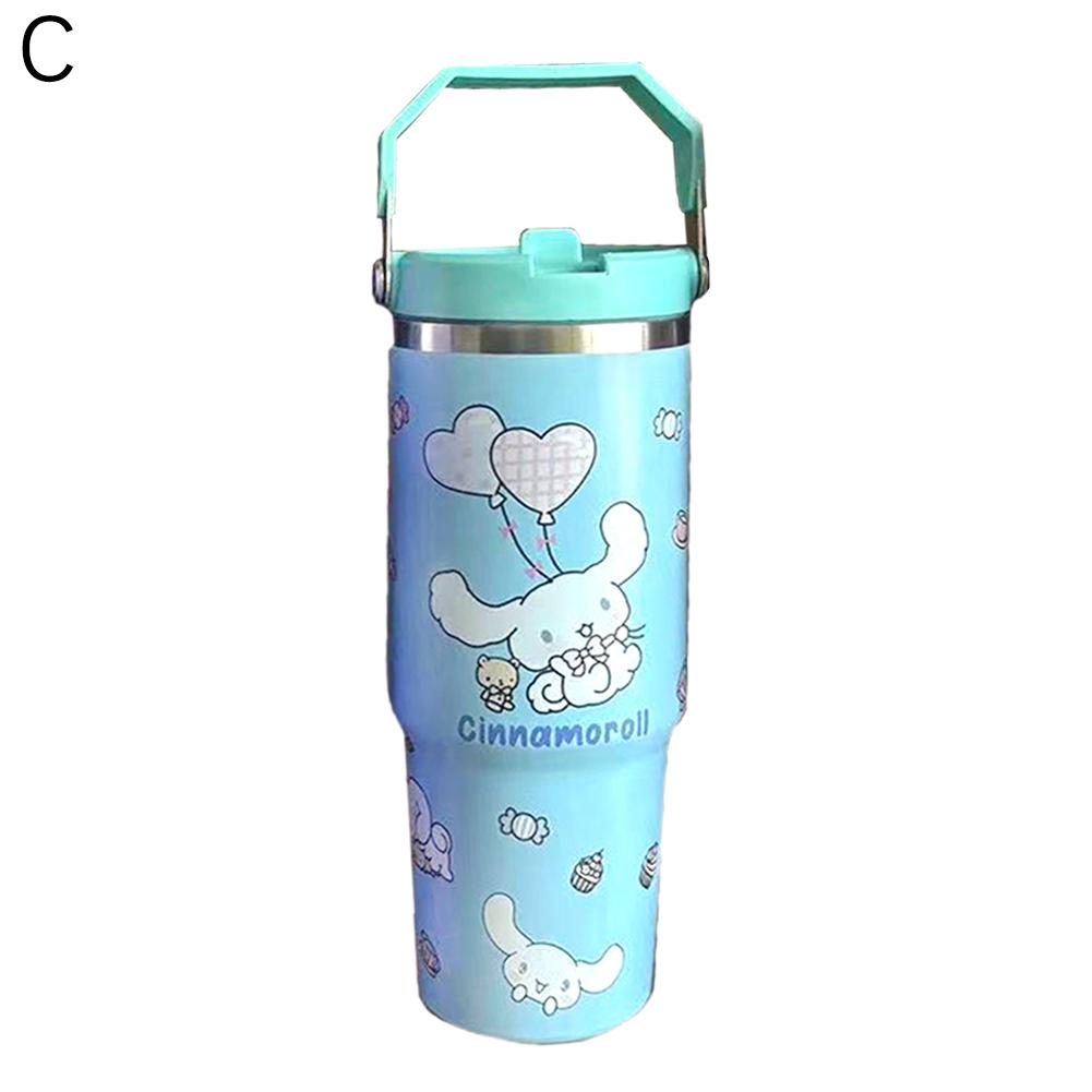 thumbnail image 1 of Gran oferta de taza térmica portátil para coche de 30 oz, de acero inoxidable 304, con tapa de silicona y pajita, para agua y hielo., 1 of 2