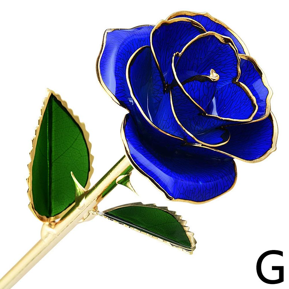 thumbnail image 1 of Rosa bañada en oro de 24 quilates con caja de regalo lacada. Regalo de San Valentín. Regalo de cumpleaños., 1 of 7