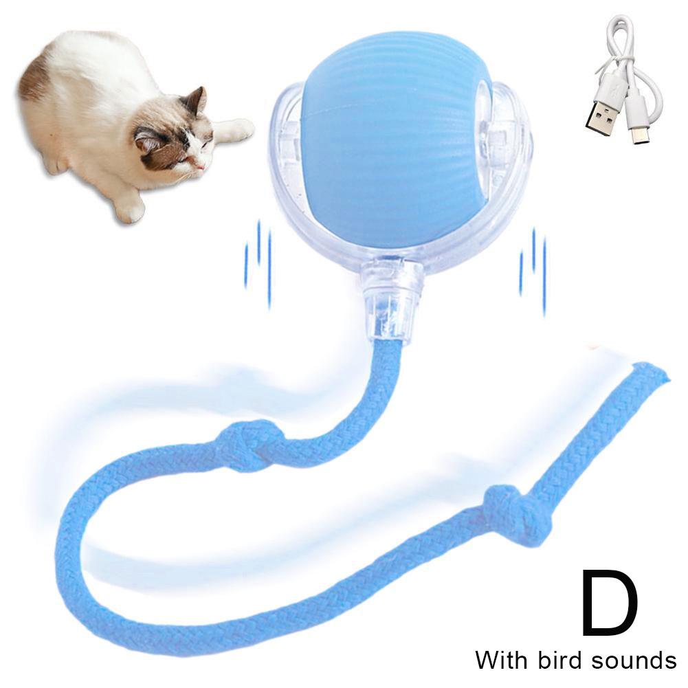 Juguete inteligente con forma de bola rodante para gatos, para aliviar el aburrimiento y entretenerlos. Pelota con forma de palo para gatos, que carga a tu gato.